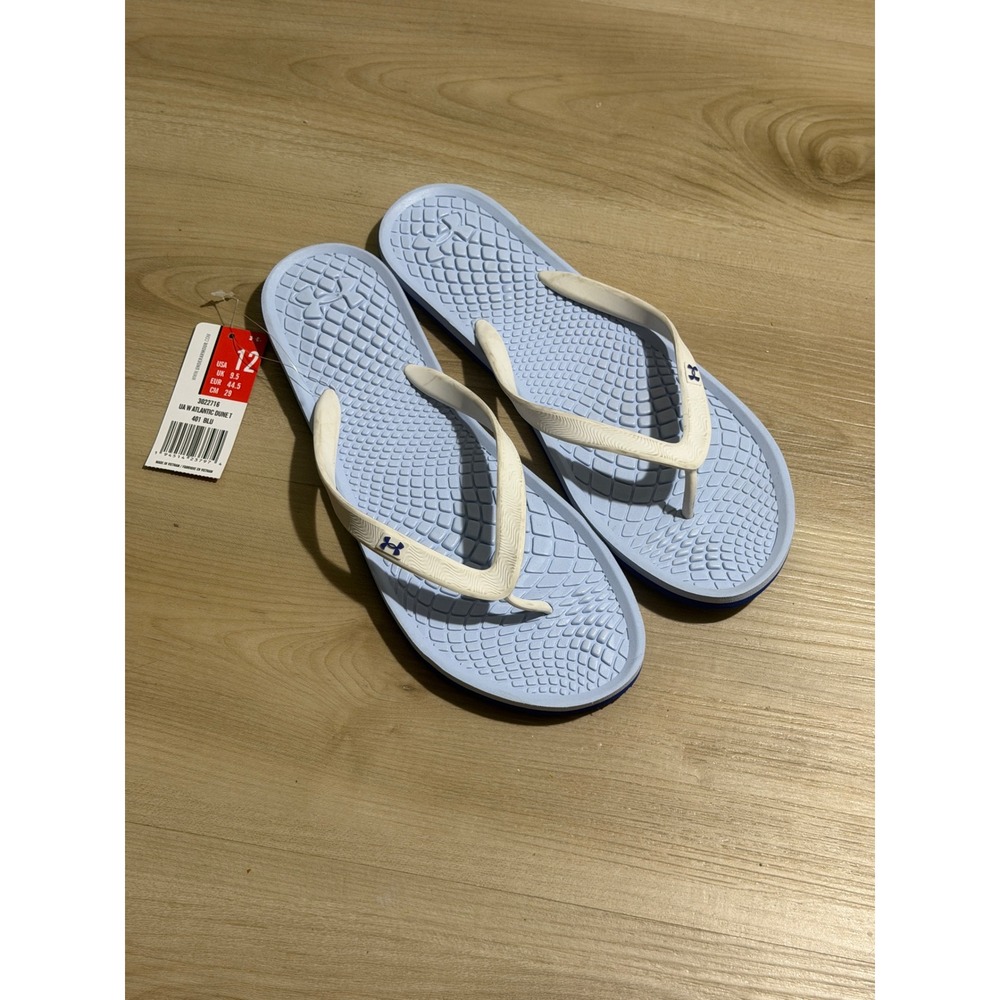 Under Armour Atlantic Dune T Blue 12 Womens Flip Flop Sandals NEW